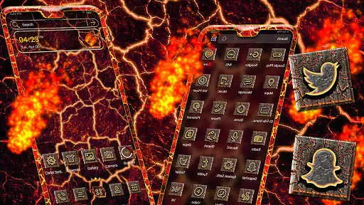 Play Lava Cracks Launcher Theme  and enjoy Lava Cracks Launcher Theme with UptoPlay