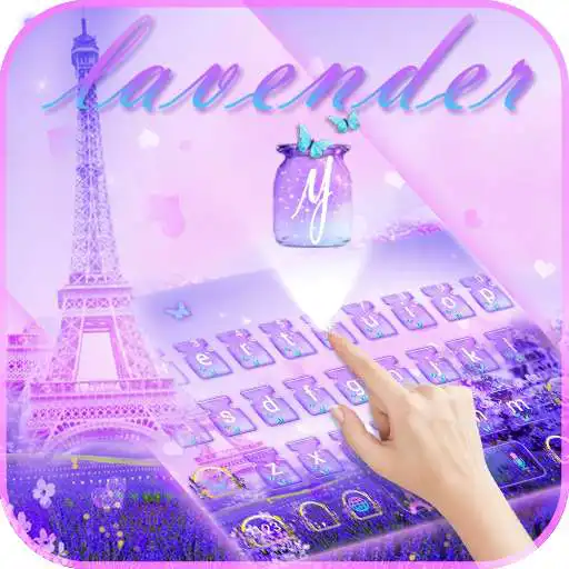 Free play online Lavender Flower Keyboard theme APK