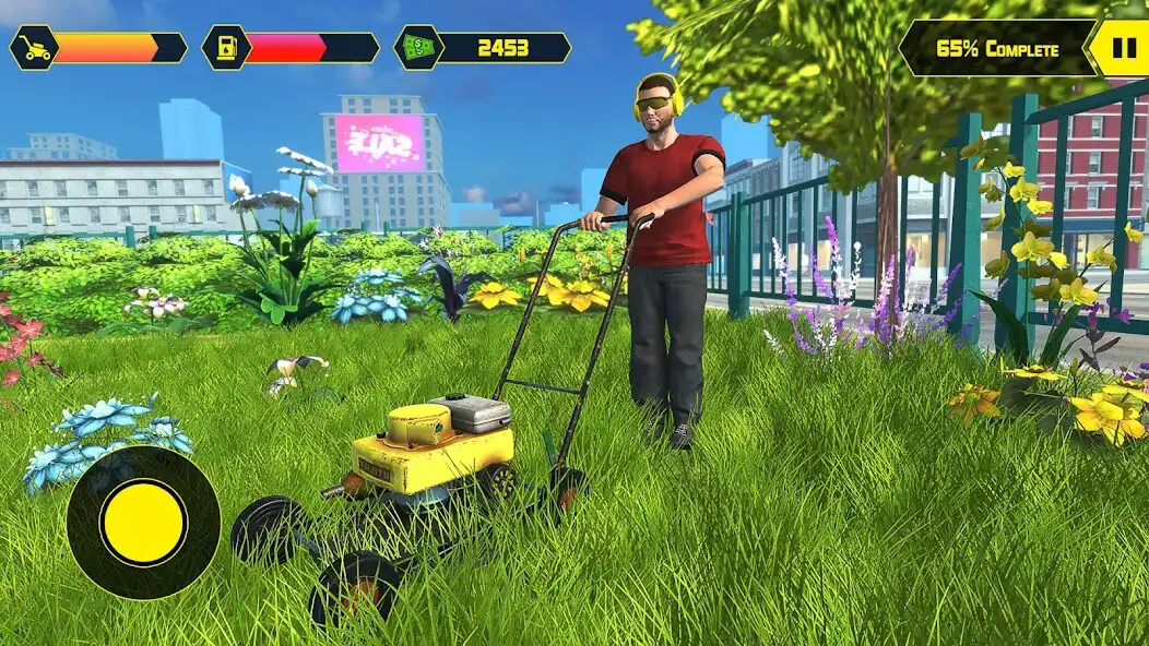 Play Lawn Mowing Grass Cutting Game as an online game Lawn Mowing Grass Cutting Game with UptoPlay