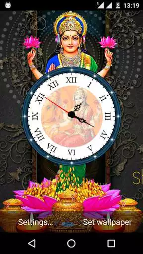 Play Laxmi Ji Clock Live Wallpaper  and enjoy Laxmi Ji Clock Live Wallpaper with UptoPlay