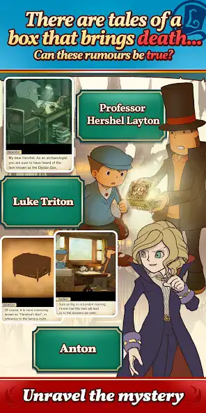 Play Layton: Pandoras Box in HD as an online game Layton: Pandoras Box in HD with UptoPlay