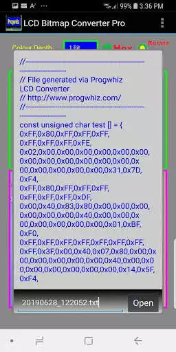 Play LCD Bitmap Converter