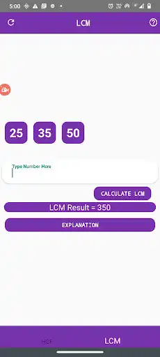 Play LCM and HCF Calculator as an online game LCM and HCF Calculator with UptoPlay