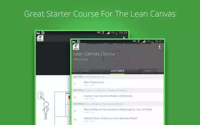 Play Lean Canvas Course by Udemy Play Lean Canvas Course by Udemy