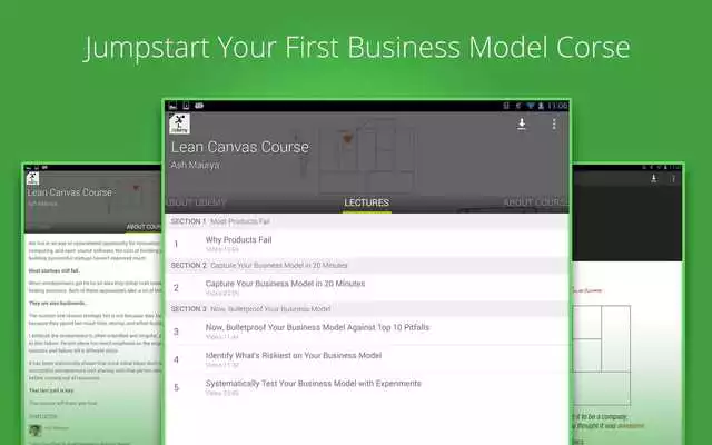 Play Lean Canvas Course by Udemy Play Lean Canvas Course by Udemy