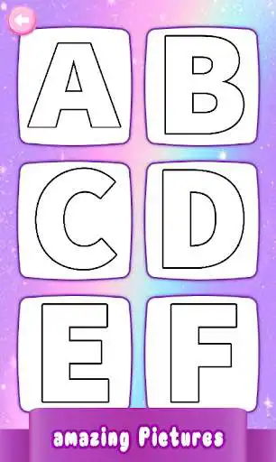 Play Learn Alphabets Coloring Book With Glitter as an online game Learn Alphabets Coloring Book With Glitter with UptoPlay