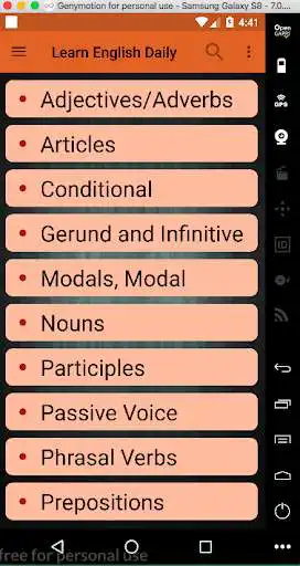 Play Learn English Daily - English Grammar as an online game Learn English Daily - English Grammar with UptoPlay