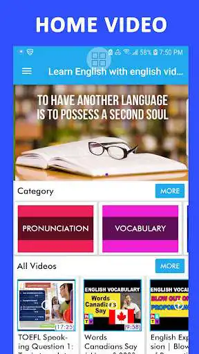 Play APK Learn English with English Video Subtitle  and enjoy Learn English with English Video Subtitle with UptoPlay com.toplearnenglishapps.learnenglishvideosubtitle