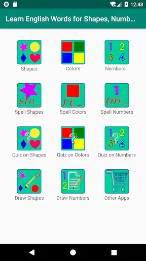 Play Learn English Words for Shapes, Numbers and Colors  and enjoy Learn English Words for Shapes, Numbers and Colors with UptoPlay