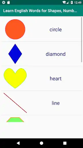 Play Learn English Words for Shapes, Numbers and Colors as an online game Learn English Words for Shapes, Numbers and Colors with UptoPlay