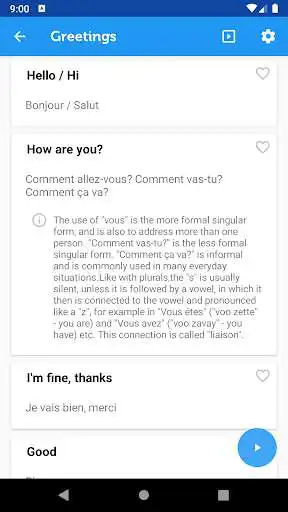 Play Learn French Phrasebook