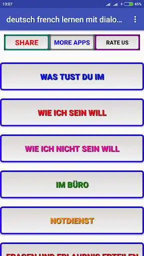 Play learn German French with A1 A2 dialogues  and enjoy learn German French with A1 A2 dialogues with UptoPlay