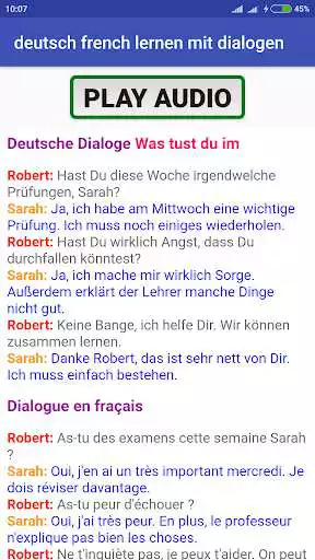 Play learn German French with A1 A2 dialogues as an online game learn German French with A1 A2 dialogues with UptoPlay