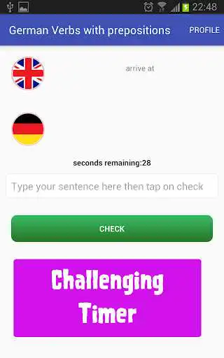 Play Learn German Verbs as an online game Learn German Verbs with UptoPlay