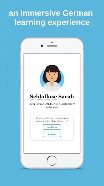 Play Learn German with Stories: Schlaflose Sarah  and enjoy Learn German with Stories: Schlaflose Sarah with UptoPlay