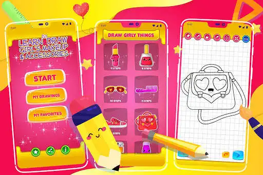Play Learn How to Draw Girls Makeup Items & Accessories  and enjoy Learn How to Draw Girls Makeup Items & Accessories with UptoPlay
