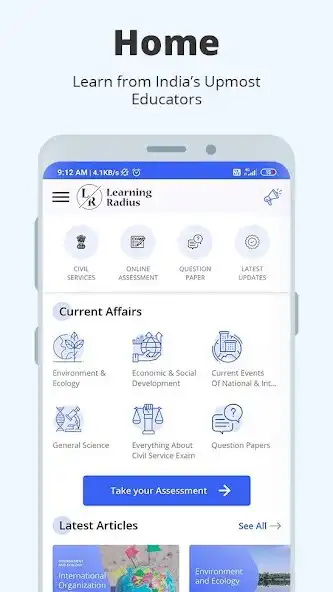 Play Learning Radius: Best UPSC  IAS learning app as an online game Learning Radius: Best UPSC  IAS learning app with UptoPlay
