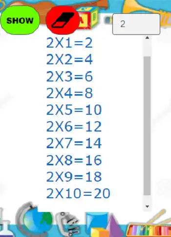 Play Learning Tables as an online game Learning Tables with UptoPlay