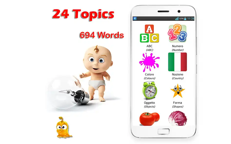 Play Learn Italian for kids as an online game Learn Italian for kids with UptoPlay