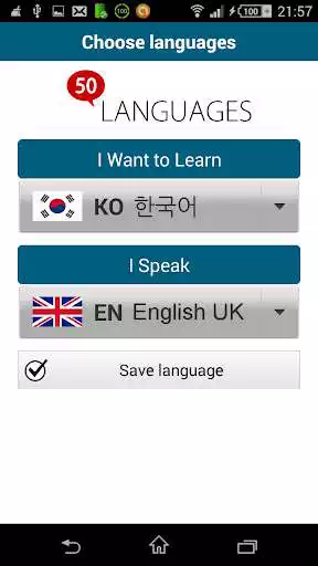 Play Learn Korean - 50 languages as an online game Learn Korean - 50 languages with UptoPlay