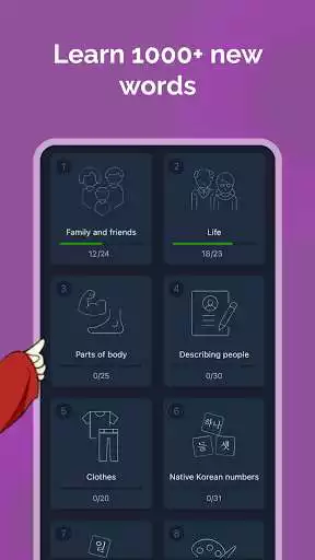 Play Learn Korean A1 For Beginners! as an online game Learn Korean A1 For Beginners! with UptoPlay