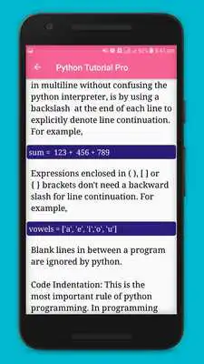 Play Learn Python Programming Tutorial Offline