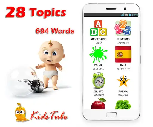Play Learn Spanish For Kids as an online game Learn Spanish For Kids with UptoPlay