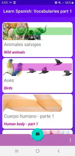 Play Learn Spanish: words and vocabulary part 1 as an online game Learn Spanish: words and vocabulary part 1 with UptoPlay