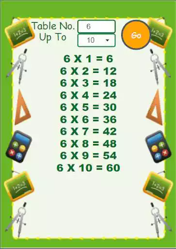 Play Learn Tables as an online game Learn Tables with UptoPlay