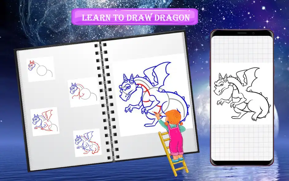 Play Learn To Draw A Dragon  and enjoy Learn To Draw A Dragon with UptoPlay