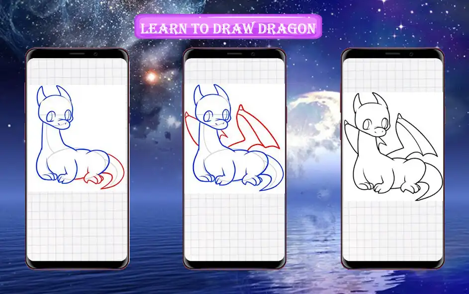 Play Learn To Draw A Dragon as an online game Learn To Draw A Dragon with UptoPlay