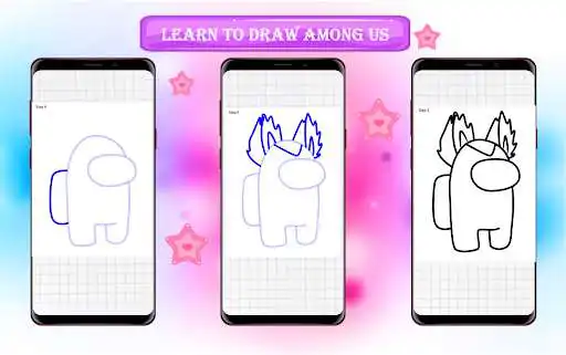 Play Learn to Draw Among Us as an online game Learn to Draw Among Us with UptoPlay