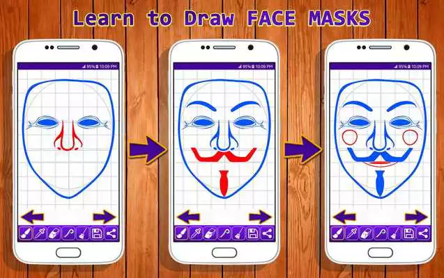 Play Learn to Draw Face Masks