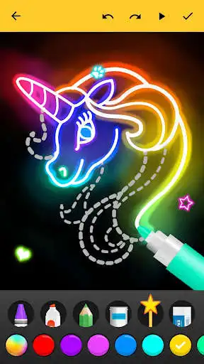 Play Learn to Draw Glow Cartoon