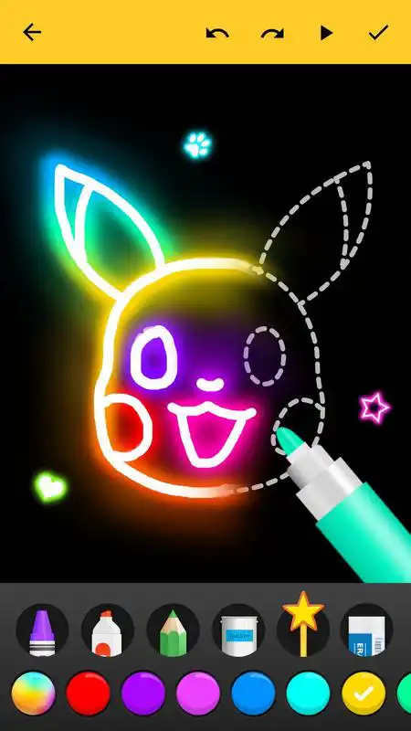 Play Learn to Draw Glow Cartoon
