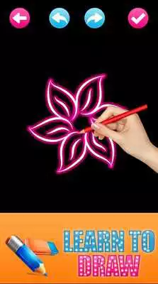 Play Learn to Draw Glow FLowers