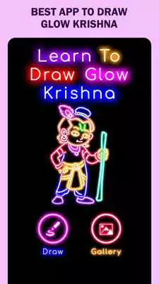 Play Learn To Draw Glow Krishna