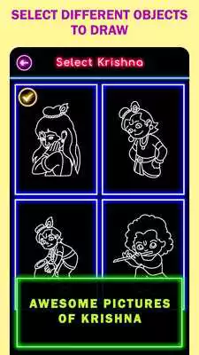 Play Learn To Draw Glow Krishna