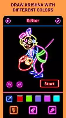Play Learn To Draw Glow Krishna