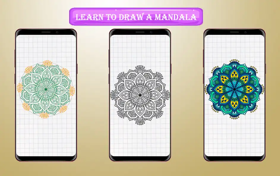 Play Learn To Draw Mandala as an online game Learn To Draw Mandala with UptoPlay