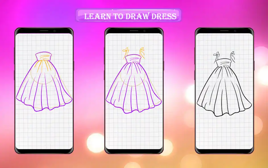 Play Learn To Draw Nice Dresses as an online game Learn To Draw Nice Dresses with UptoPlay
