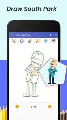 Play learn to draw south park characters step by step