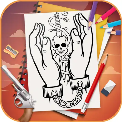 Play Learn to Draw Wild West Skull Tattoos APK