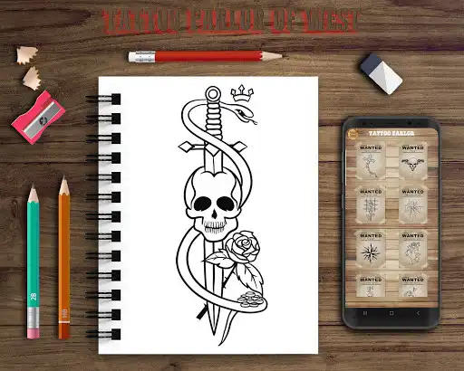 Play Learn to Draw Wild West Skull Tattoos  and enjoy Learn to Draw Wild West Skull Tattoos with UptoPlay