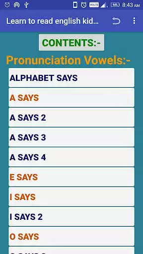 Play Learn to read English kids 1