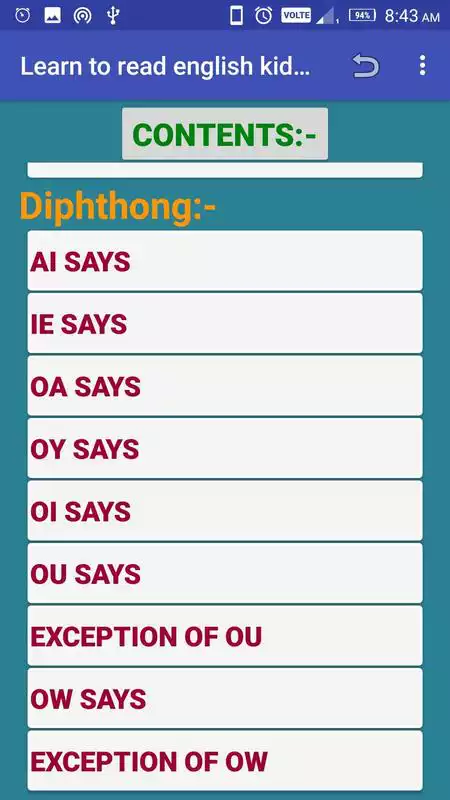 Play Learn to read English kids 1