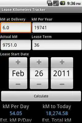 Play Lease Kilometers Tracker