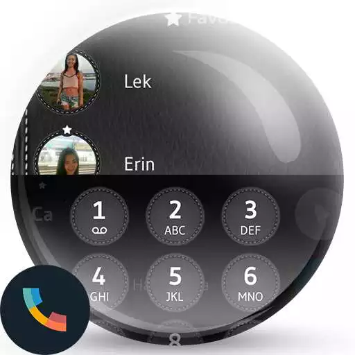 Free play online Leather Black Phone Dialer Theme APK