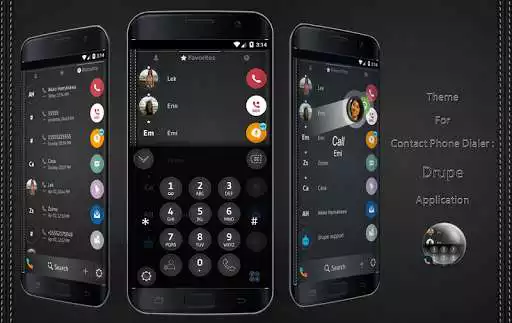 Play Leather Black Phone Dialer Theme