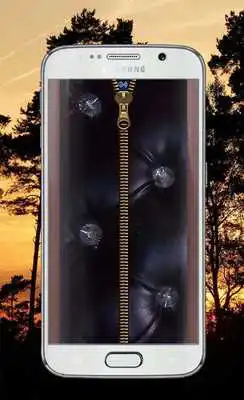 Play Leather Diamond Zipper UnLock